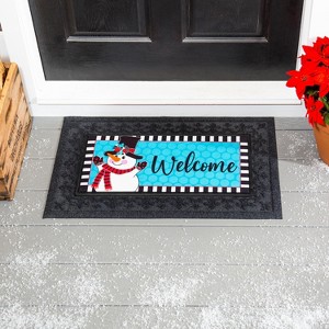 Patterned Snowman Sassafras Switch Mat - 1 of 2