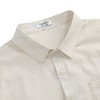 Mens Button Down Linen Shirts Casual Long Sleeve Dress Shirts Regular Fit Cotton Beach Yoga Shirts with Pocket - 4 of 4