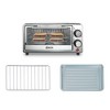 Kitchen Elite 4-Slice Compact Countertop Toaster Oven Stainless Steel Tray Black - 2 of 4