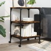 vidaXL Printer Stand 3-Tier Smoked Oak 19.7"x16.1"x29.5" Engineered Wood - 4 of 4