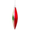 Northlight 6.75" Red and White Retro Reflector Finial Glass Christmas Ornament - 3 of 4