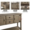 NicBex Buffet Cabinet with 2 Drawers and 2 Cabinets,Retro Style Sideboard Cabinet with Bottom Shelf,Storage Cabinet for Living Room,Kitchen,Rustic - 4 of 4