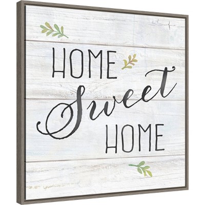 22" x 22" Home Sweet Home Rustic Framed Wall Decor