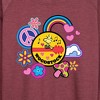 Women's - Peanuts - Woodstock Peace And Love Flair Lightweight French Terry Wide Neck Long Sleeve Shirt - 2 of 4
