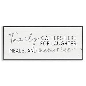 Stupell Industries Family Laughter Meals Memories Phrase, 24" x 10" - 1 of 4