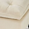 PAGED 50 Inch Storage Ottoman Bench Modern Leather Bench with Button Tufted Cushion for Living Room, Bedroom, Entryway - 4 of 4