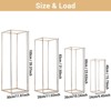 4 Pack Tall Acrylic Vase Wedding Centerpieces Clear Flower Stand Column Geometric Floral Vase Elegant Display Holder - 2 of 4