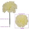 Floral Home 5" Stem Long Light Yellow Carnation Pick - 100-Piece - 4 of 4