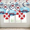 Big Dot of Happiness Railroad Party Crossing - Steam Train Birthday Party or Baby Shower Hanging Decor - Party Decoration Swirls - Set of 40 - 3 of 4