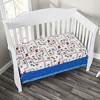 Everyday Kids 2-Pack Fitted Boys Crib Sheets, 100% Soft Breathable, Fits Standard Crib Mattress 28x52in, Train & Light Blue Nursery Sheets - 3 of 4