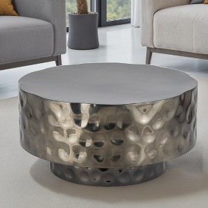 CT-90-30-30 Modern Style Coffee Table made with Metal in Nickel(NJ Inventory) - 1 of 1