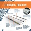 EZ-ACCESS TRAVERSE Durable Aluminum All Weather Portable Folding Loading Ramp with Carrrying Handles, Silver - 3 of 4