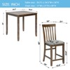 VYNXARIA 5 Piece Dining Table Set,Wooden Dining Square Table,Kitchen Table Set with Square Table and 4 Upholstered Chairs - 3 of 4