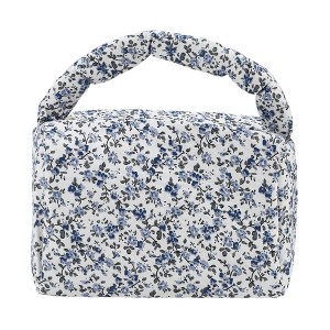Unique Bargains Women's Floral Handheld Travel Makeup Bag 1 Pc - 1 of 3
