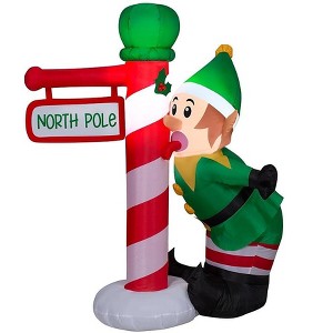Holiday Living 4.5-FT Tall Lighted Elf at North Pole Christmas Inflatable - 1 of 3