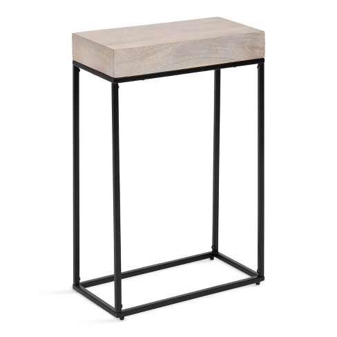 Kate and Laurel Karlsen Wood and Metal Slim Side Table - On Sale