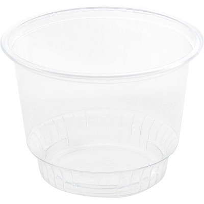 Juvale 50 Pack Clear Plastic To Go Ice Cream Cups with Lids 8 oz
