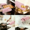REGALWOVEN 2Pcs Soft Cotton Oven Mitts, Heat-Resistant Cooking Gloves, Gripping for Baking, Grilling, Kitchen Mitts Set - 2 of 4