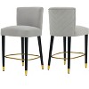 NicBex Modern 27" Bar Stools Set of 2,Counter Height Bar Stools with Gold Footrest,Stool Chair with Padded Seat,Barstools for Island,Home Bars - 2 of 4