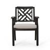 Waterford 2pk Outdoor Aluminum Dining Chairs - Antique Black/Light Beige - Christopher Knight Home: UV & Water-Resistant Patio Furniture - 4 of 4