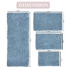 Fantasia Bath Rug Bathroom Rugs Set, Washable Rug, Extra Soft and Absorbent bath Rug, Bath Mat Set, Non-Slip, 4 Pcs Set with Runner, Blue - 3 of 4