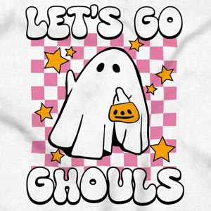 Cute Halloween Let's Go Ghouls Ghost Toddler Baby Girl T Shirt Brisco Brands - 1 of 4