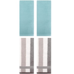 REGALWOVEN 4 Pcs Bathroom Hotel and Spa Waffle Cotton Hand Towels - 1 of 4