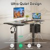 Infurnic Desks, Standing Desk with Splice Board, Adjustable Height Sit Stand Desk for Office or Home, Black, 24"*40"*27.5" - 3 of 4