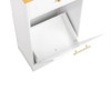 LunaLulinlk Kitchen Trash Can Cabinet, 1 Door 1 Drawer 1 Dirty Clothes Bags Garbage Storage Cabinet, White - 4 of 4