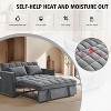 TiramisuBest 3 in 1 Velvet Sleeper Sofa Bed Adjustable Backrest Pull Out Couch with Armrests Storage Pockets and 2 Pillows for Living Room - 4 of 4