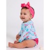 RuffleButts Baby Girls Mermaid Long Sleeve UPF50+ One Piece Rash Guard - 4 of 4