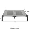 Elevated Dog Bed - 36x29.75-Inch Portable Pet Bed with Non-Slip Feet - Indoor/Outdoor Dog Cot or Puppy Bed for Pets up to 80lbs by PETMAKER (Gray) - 2 of 4