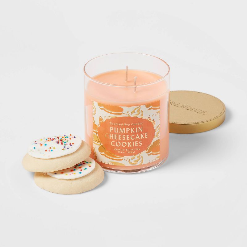 15.1oz Pumpkin Cheesecake Cookie Jar Candle Orange - Opalhouse&#8482;, 4 of 6