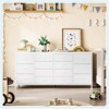 Jojoka 14 Drawer Dresser TV Stand with Charging Station – 63" Black Fabric Entertainment Center for 65-75" TVs, Bedroom & Living Room Use - 4 of 4