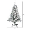 4ft. Flocked Spruce Artificial Christmas Tree – Compact Winter Wonderland Holiday X-Mas Accent - 2 of 4