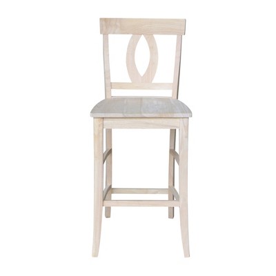 Verona Traditional Solid Parawood 30" Bar-Height Stool