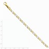 Black Bow Jewelry 14K White & Yellow Gold, 4.8mm Fancy Link Chain Bracelet, 8 Inch - 2 of 4