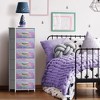 Sorbus Narrow 6 Drawers Nightstand with Steel Frame, Wood Top, Easy Pull Fabric Bins for Home, Bedroom, Office & Dorm - 2 of 4