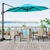 10FT Cantilever Umbrella Outdoor Patio Umbrella with Base and 360-Degree Rotation, Windproof - 4 of 4