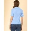 Allegra K Women's Collar Button Front Short Sleeves Work Shirts - 3 of 4