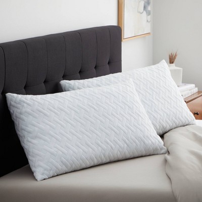 Queen 2pk Essentials Shredded Memory Foam Bed Pillow - Linenspa