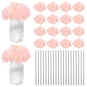 Unique Bargains Plastic Durable Realistic Reusable Silk Hydrangea Flowers with Stems for Home Decor/Wedding 9.84 In - 1 of 4