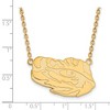 Black Bow Jewelry 14k Yellow Gold Plated Sterling Silver Louisiana State Fighting Tigers NCAA Necklace 18 Inch - 2 of 4