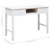 Desk White Paulownia wood and Poplar wood Medium Desk - 2 of 4