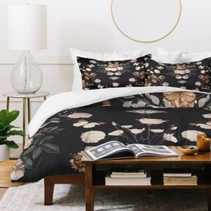Deny Designs King Emanuela Carratoni Spring Floral Geometry Duvet Cover and Pillow Sham - 1 of 4
