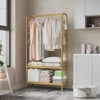 Heavy Duty Clothes Rack, Metal Clothing Racks For Hanging Clothes,Garment Rack With 2 Tier Closet Shelves, Metal Clothing Rack For Clothing Storage - 4 of 4