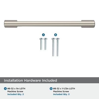Satin Nickel Brushed Bar Cabinet Drawer Pull 5-1/16"