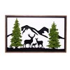 ChicFurnit Wall Art Deer Moss Metal Decor Tranquil Forest Scene for Home Living Room and Office, Green, 30"*18.2"*1.58" - 2 of 4