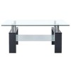 vidaXL Coffee Table Grey and Transparent Tempered Glass and Melamine - 4 of 4