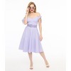 Unique Vintage Women's Off The Shoulder Swing Dress - 3 of 3
